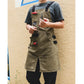 Denim Canvas Apron With Flexible Cross Back Straps Work Apron Fall 2025 Custom Logo Sturdy Device Pockets