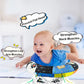 Contrast High Baby Tummy Time Pillow with Mirror, Teething Toy, and Crinkle Paper for Infants 0-6 Months