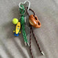 Rope Braid Bag Charm Leather Dachshund Keychain Aesthetic