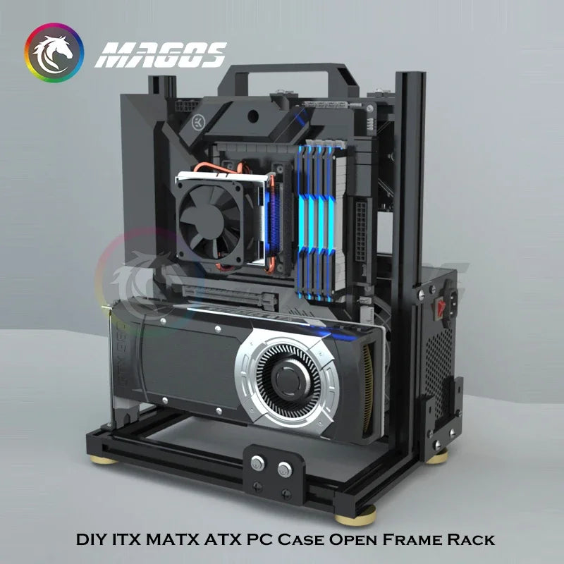 Frame Open PC Case Modular ATX MATX ITX Aluminum Rack