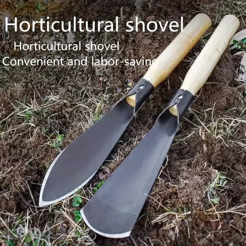 Manganese Steel Garden Tools Flat Shovel - Multi-Use Digging Device for Wild Vegetables and Flowers