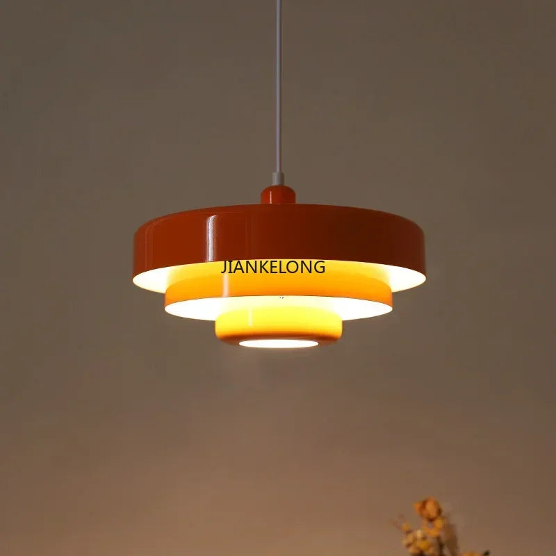 Lamp Pendant Retro Danish Chandelier - Fall 2026 Decor for Cafes and Homes, Cozy Ambient Lighting