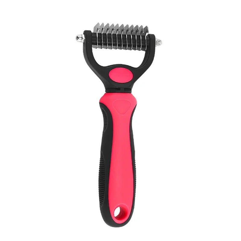 Pet Grooming Maintenance Deshedding Brush for Dogs & Cats - Fur Remover & Knot Cutter Comb