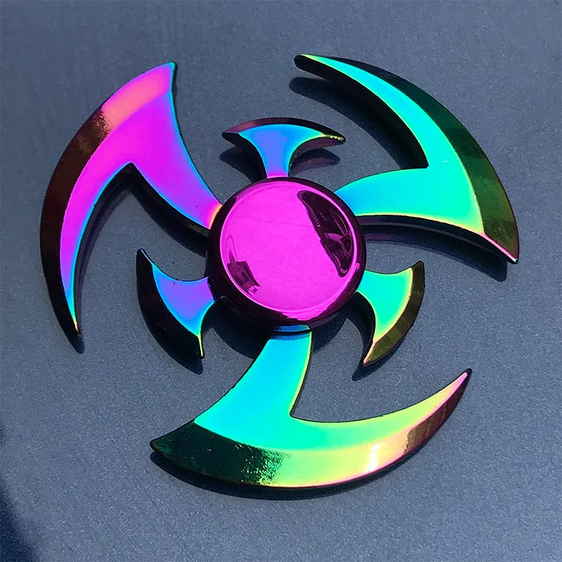 Spinner Fidget Metal Toy Rainbow Spinner R118 60mm Stress Relief for Adults and Kids