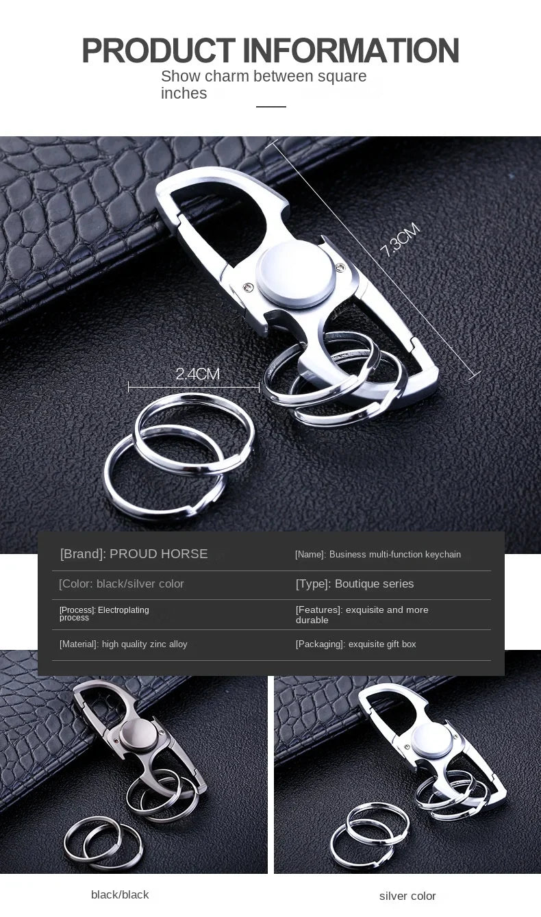 Fidget2025 Edition Spinner Keychain Stainless Steel EDC Gift