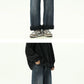 Mens Oversized Cargo Jeans - Wide Leg, Denim, Street