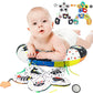 Contrast High Baby Tummy Time Pillow with Mirror, Teething Toy, and Crinkle Paper for Infants 0-6 Months