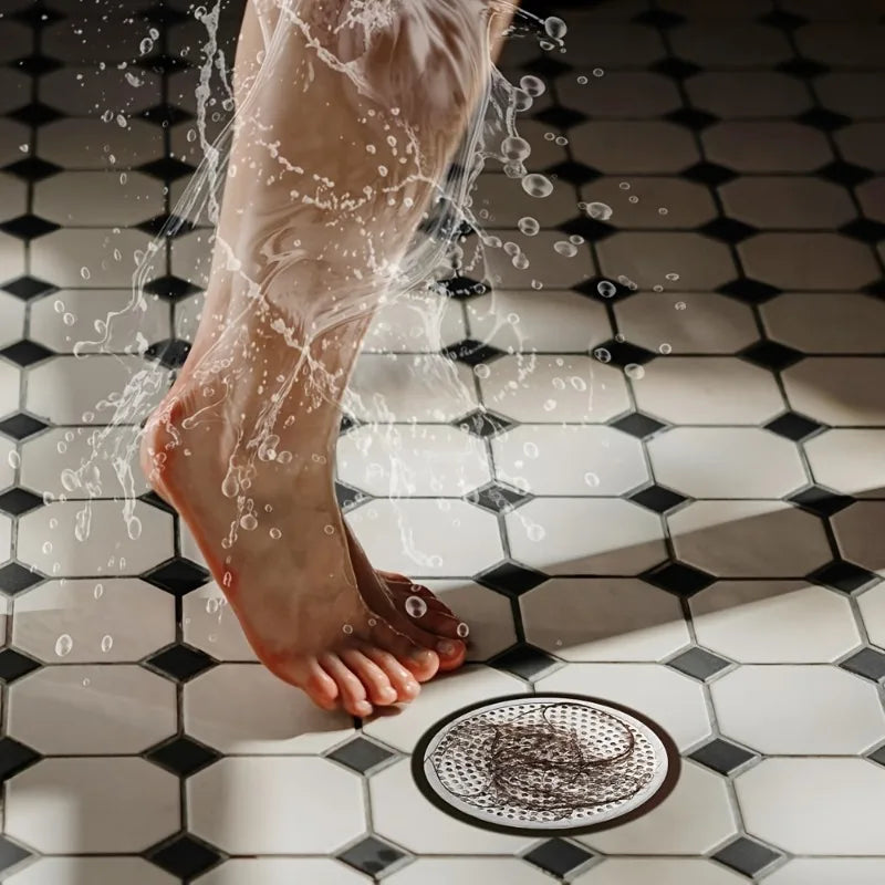 Hair2026 Edition Strainer Drain Cover Circular Shower Sink Hair Catcher, Simple Hair Cleanup For Bathroom And Kitchen Fall