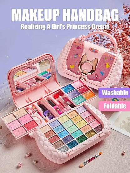 Kids Makeup Kit Washable Non-Toxic Pretend Play Cosmetic Kit Viral Fall 2025 Gift