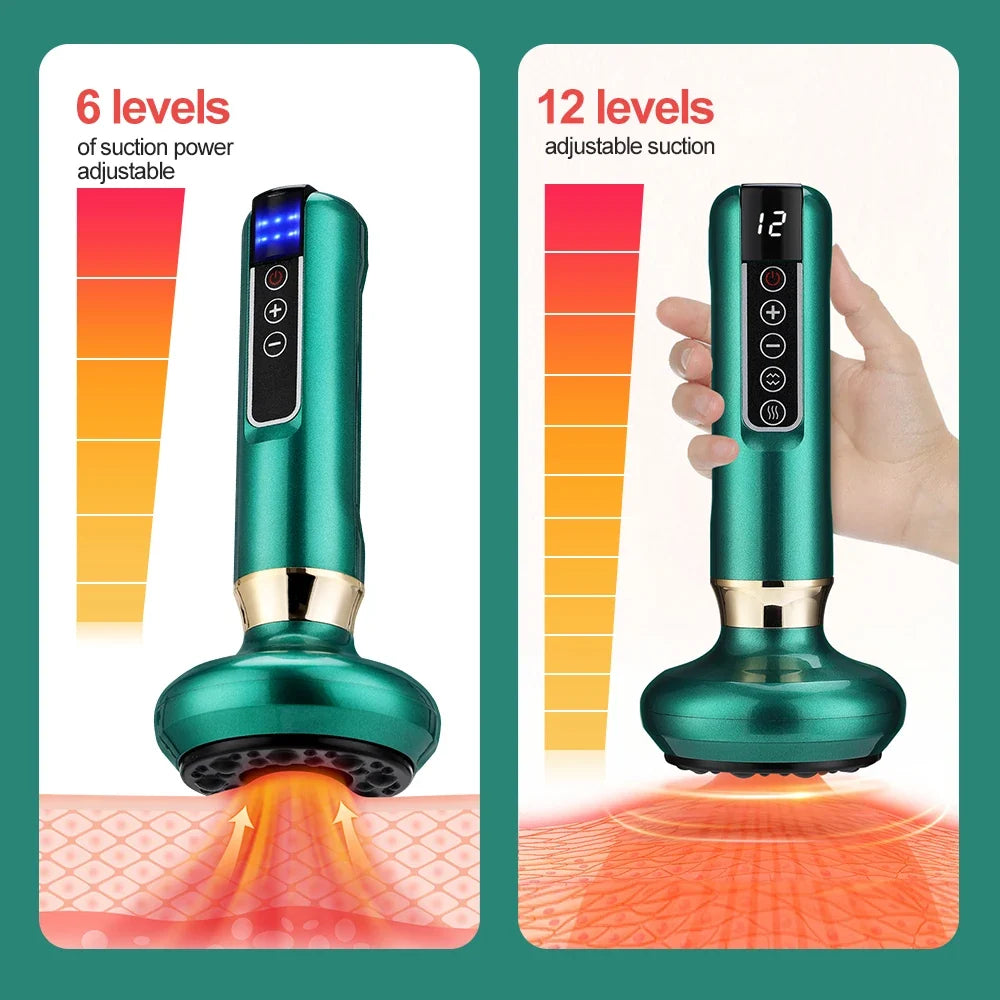 Device Cupping Massage Vacuum Therapy 6 and 12 Levels Back Meridians TikTok Viral Fall 2026 Anti Cellulite Heating