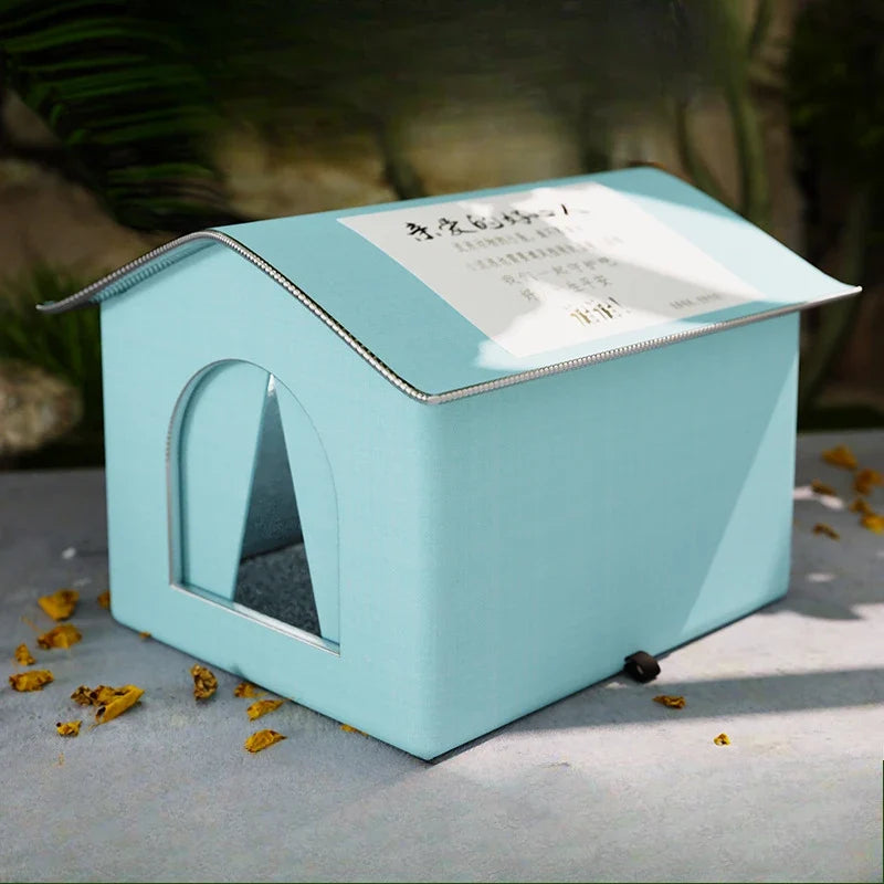 Pet House Water-Resistant Outdoor Shelter For Compact Dogs And Cats Foldable Winter 2026 Warm Cave Bed Washable