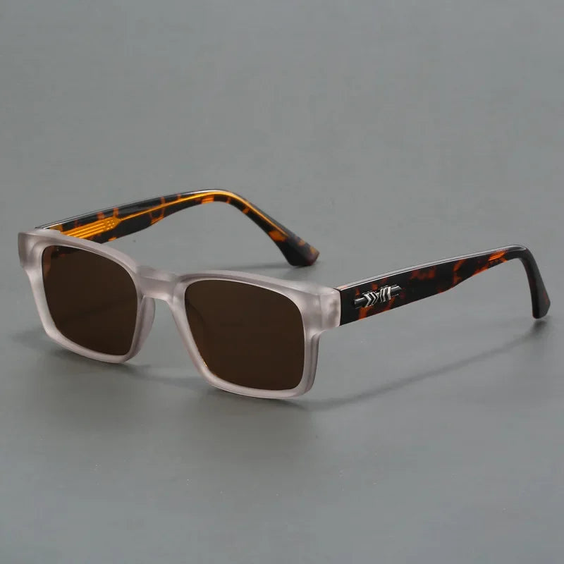 mirror lens, anti-mist outdoor driving shades, wide coverage – Men's square frame sunglasses UV400