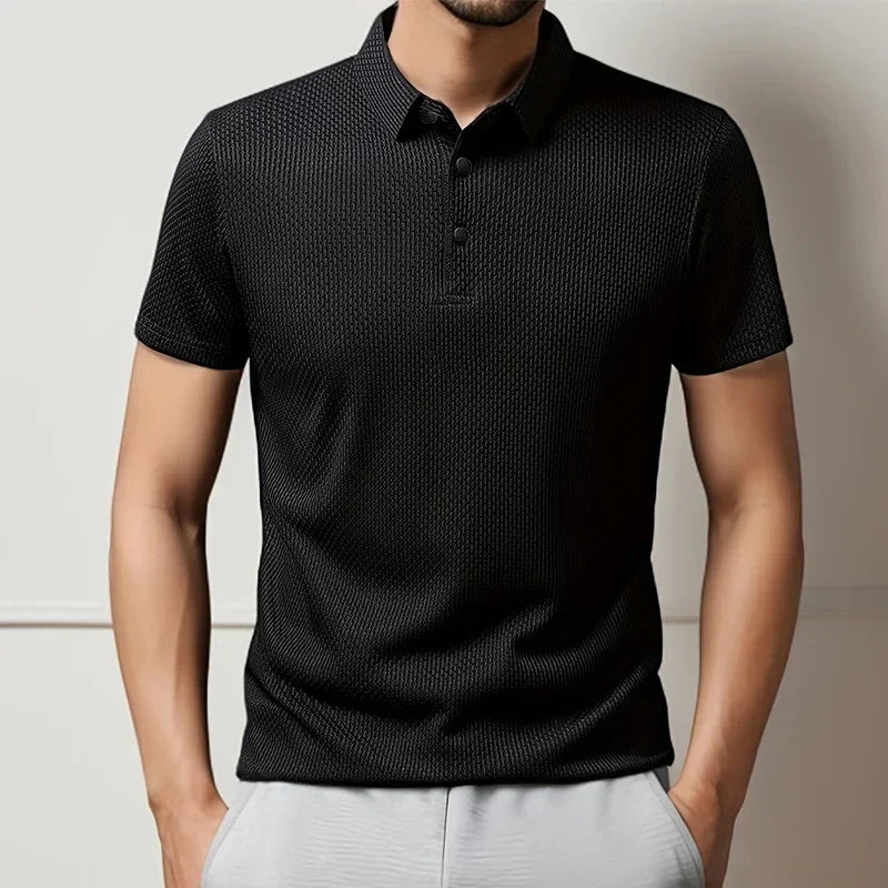 short sleeve, casual summer style, slim fit versatile top – Breathable men's polo shirt