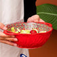 Soup Ceramic Bowl Bohemian Handle Embossed Microwave