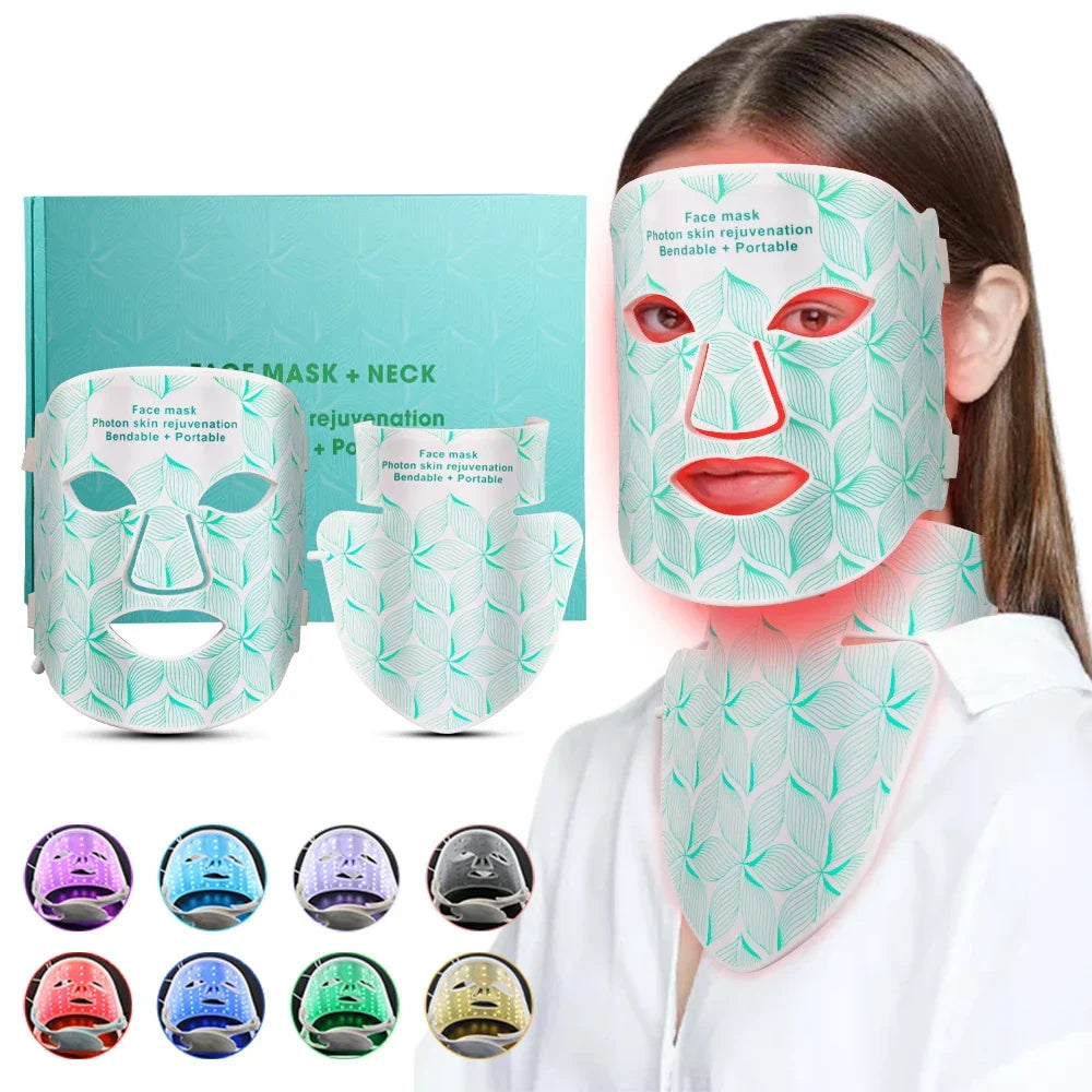 Facial2026 Edition LED Mask With Neck Red Light Infrared Therapy For Anti Aging Skin Rejuvenation Holiday Gifts