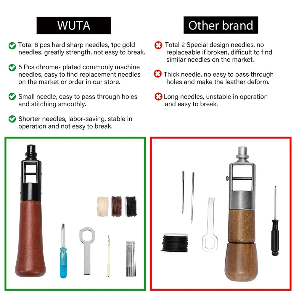 Top-Grade Hand Stitching Awl Tools Kit for DIY Leather Craft and Canvas Repair, Fall 2026 Gift – Leather Sewing Kit
