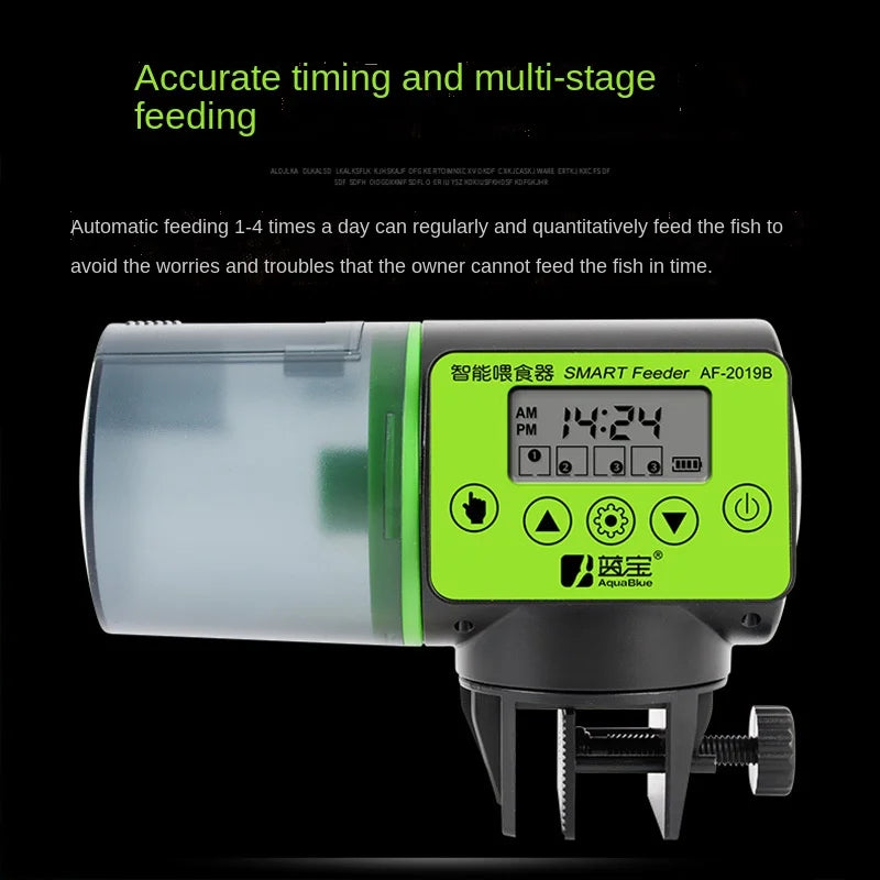 Fish Automatic Feeder 200g Reservoir Plastic Aquarium Feeder Fall 2025 Timed Hands Free Feeding