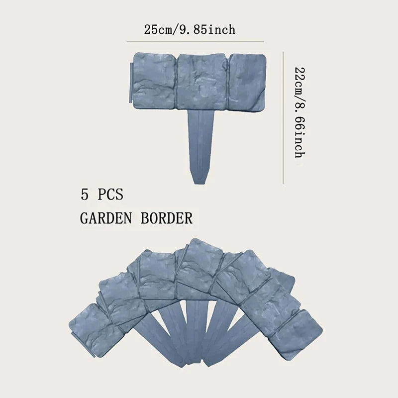 Tools Garden Imitation Stone Plant Support Stakes - 5-10pcs Outdoor Decorative Edging for Landscape
