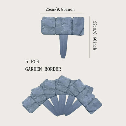 Tools Garden Imitation Stone Plant Support Stakes - 5-10pcs Outdoor Decorative Edging for Landscape
