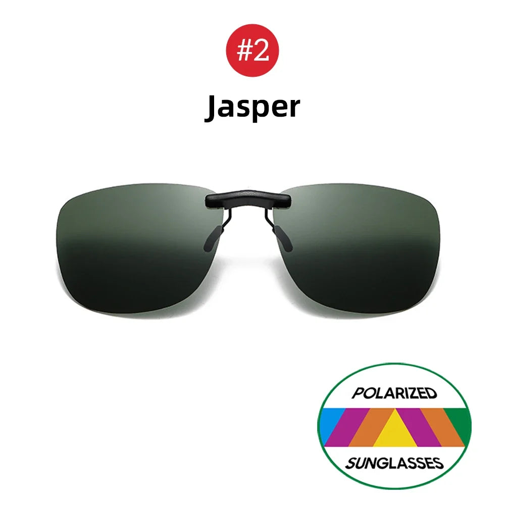 Sunglasses Clip-On Polarized Square Frames UV400 Anti-Glare Night Driving Summer 2026 Trend
