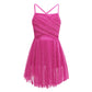 Light Girls' Dance Dress - Flowy, Glittery Mesh, Ballet & Gymnastics Costume