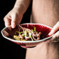 Ceramic Japanese Noodle Bowl Lotus Pattern Salad Bowl