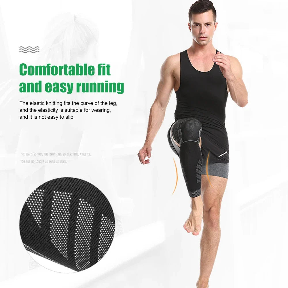 Pair 2026 – Full Leg Compression Sleeve Long Knee Support for Cycling Hiking Basketball