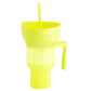 Snack2025 Edition Cup 2 In 1 Snack Bowl Tumbler Splash Proof Leakproof Popcorn Stadium Cup Movie Night Fall