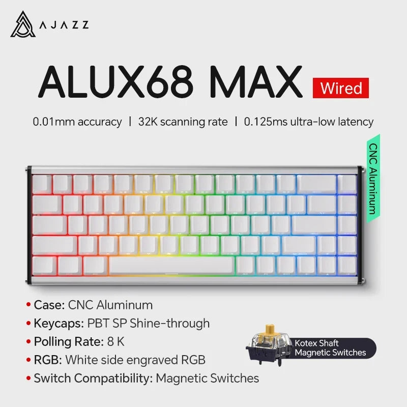 Mechanical Keyboard Sixty Mini Cordless ARGB Magnetic Hall