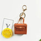 Free 1+1 Birkin Inspired Mini Hand Bag - Solid Color PU Leather Coin Bag Keychain Charm