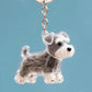 Hair Dog Keepsake Keychain Pendant Clear Resin Charm