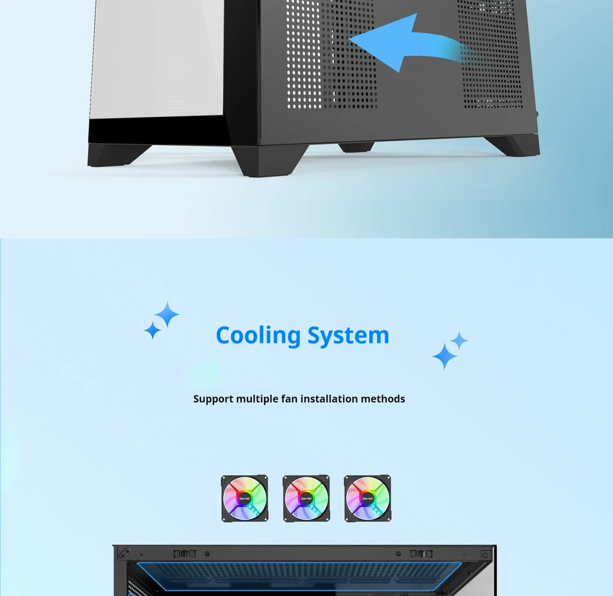 PC Gaming Case Dreamland Pro ATX Dual Glass 360mm Chassis