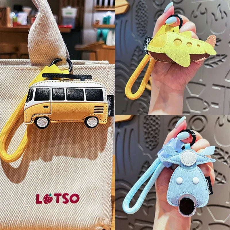 Leather2025 Edition Keychain Handmade Transportation Charm Gift
