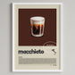 Wall Coffee Art Six Panel Minimalist Kitchen Cafe Decor