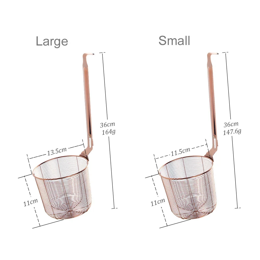 Multi-Use Kitchen Strainer for Noodles and Dumplings, Viral 2026 Trend – Stainless Steel Frying Basket Mesh Colander