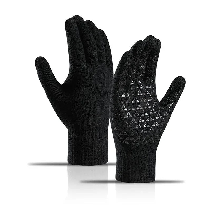 Gloves Winter Thermal Knit Touchscreen Outdoor Running Cycling Driving 2026 Winter Essentials Gift