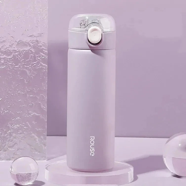 Stainless 380ml Steel Vacuum Flask With Straw Girls Thermos