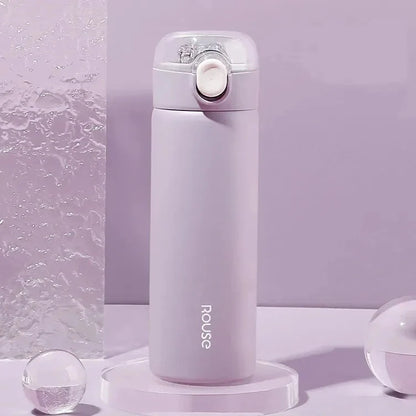 Stainless 380ml Steel Vacuum Flask With Straw Girls Thermos
