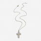 Pendant Cross Necklace Gold Tone - Cubic Zirconia Jewelry, Stainless Steel Chain, Fall 2026 Gift Idea