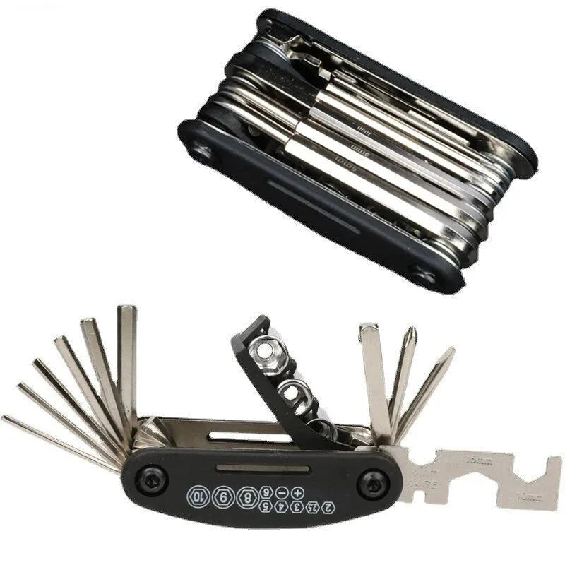 Household Tools Bicycle Repair Multi Device Kit with Screwdriver, Tire Levers & Wrenches