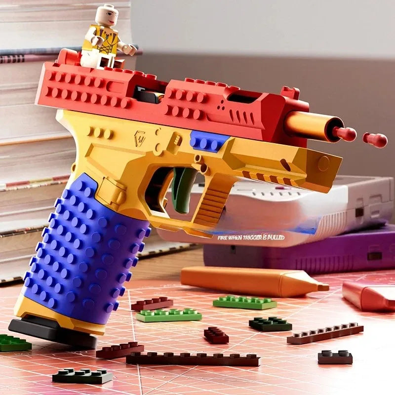 Toy2025 Edition Pistol Blaster CE Certified Continuous Firing Shell Throwing Action ABS Plastic Toy For Back To School