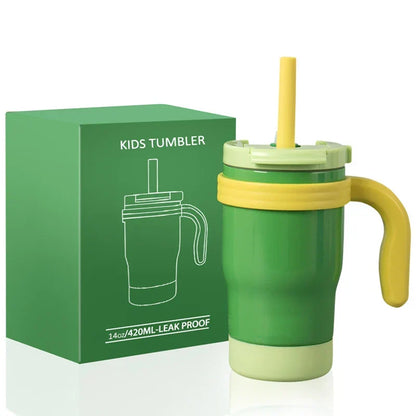 Thermos Kids Bottle 420ML Stainless Steel Insulated Tumbler With Handle And Straw, Christmas 2025 Gift