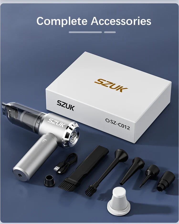 Car Vacuum Cleaner Cordless Mini Hand-Held Strong 6000mAh