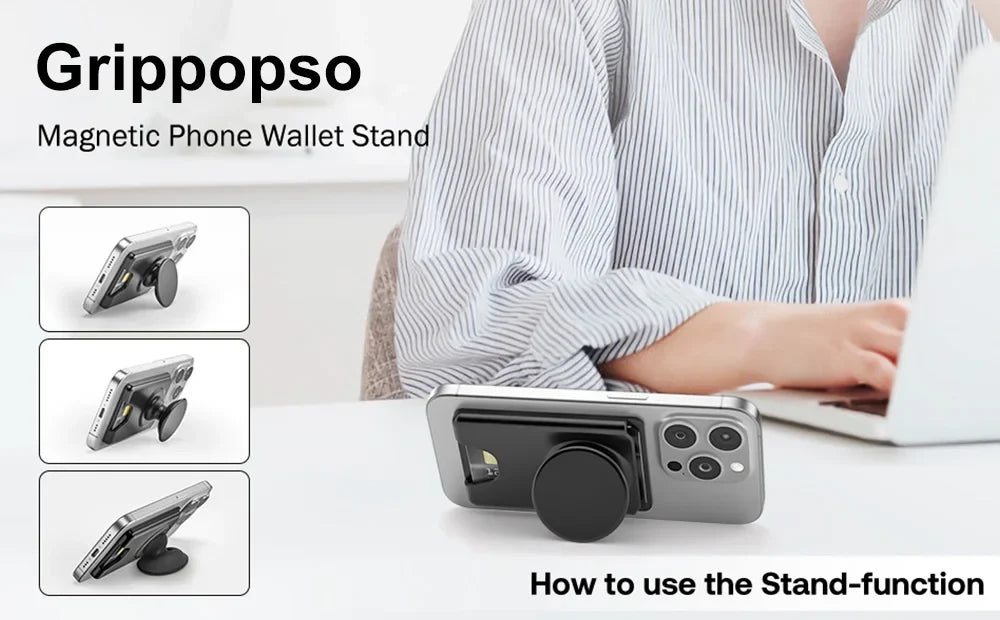 Magnetic2026 Edition Wallet With Expanding Grip For Phones Universal Card Holder Case Anti Scratch And Dustproof Back To School