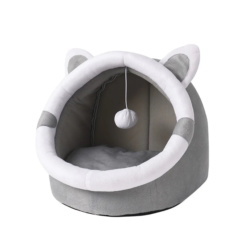Nest Cat House for Cats Cave Bed Semi-Closed Cozy Kennel