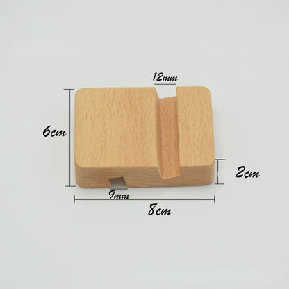 Universal Solid Wood Desk Stand Holder for Mobile Phones & Tablets - Household Accessories