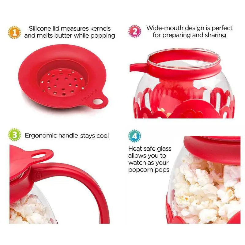 Microwave Popcorn Maker 2.25 Quart Silicone Popcorn Bowl Movie Night 2025 Simple Healthy Snack