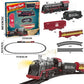 Retro Steam Motor-Driven Train Kit with Lights - Christmas Railway Toy for Kids, Great Holiday Gift
