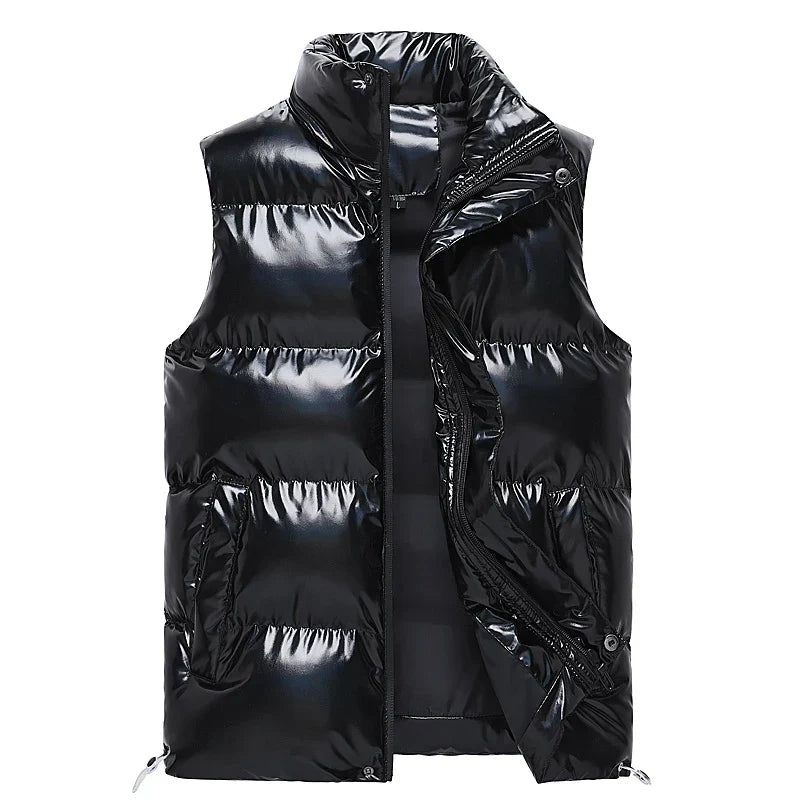 Polished Warm Men’s Down Vest - Quilted Duck Down, Winter