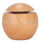 USB Ultrasonic Cool Mist Sprayer Aroma Diffuser Mini Wood Grain Humidifier for Household Use